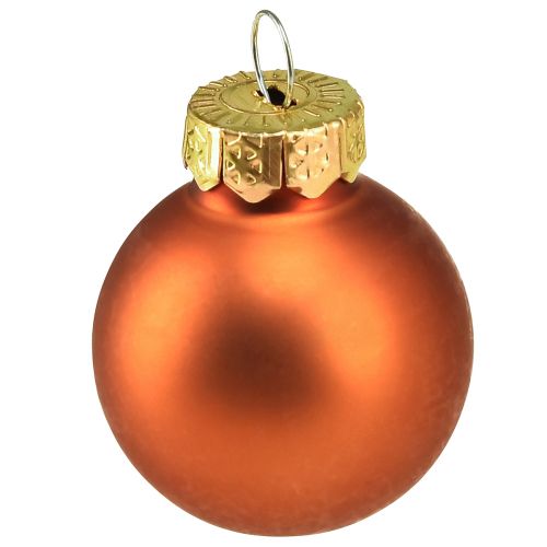 Itens Bolas de Natal mini bolas de vidro laranja Ø2,5cm 22 un