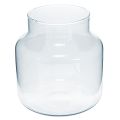 Floristik24 Vaso de vidro Vaso de flores redondo grande 100% vidro reciclado H20 Ø17cm