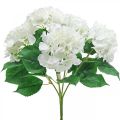 Floristik24 Deco bouquet hortênsia flores artificiais brancas 5 flores 48cm
