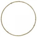 Floristik24 Anel decorativo cordão de juta envolto em metal anel de metal Ø25cm 10uds