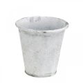 Floristik24 Vaso com ornamentos, vaso para plantas, vaso de metal branco Ø18,5cm Alt.18cm