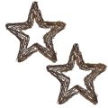 Floristik24 Estrelas decorativas para pendurar decoração de parede salgueiro natureza 40 cm 2 unidades
