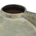 Floristik24 Vaso decorativo de cerâmica estilo antigo bronze cinza 30×20×24cm