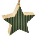 Floristik24 Conjunto de pingente de madeira para árvore de Natal, coração-árvore-estrela, verde menta-branco, 4,5 cm, 9 peças - decoração de Natal