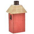 Floristik24 Castiçal casa madeira castiçal vermelho H14,5cm 2 unidades