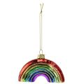 Floristik24 Ornamento de arco-íris de vidro - decoração festiva de árvore de Natal com cores brilhantes