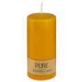 Floristik24 Vela coluna PURE amarelo mel Velas Wenzel 130/60mm