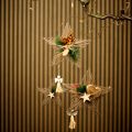 Floristik24 Estrela embrulhada em juta decoração de Natal rústica 20cm 4 peças