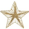 Floristik24 Estrela embrulhada em juta decoração de Natal rústica 20cm 4 peças