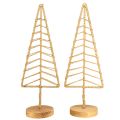 Floristik24 Suporte para decoração de árvore de Natal metal madeira natural Alt.39cm 2 unidades