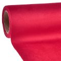 Floristik24 Caminho de mesa em veludo vermelho, tecido decorativo brilhante, 28×270cm - caminho de mesa para decoração festiva