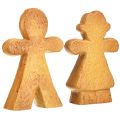 Floristik24 Decoração de Natal boneco de gengibre homem e mulher cerâmica 16 cm 2 unidades