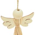 Floristik24 Anjo de natal decoração de árvore de natal anjo ráfia 11cm 12 unidades