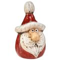Floristik24 Linda figura de Papai Noel em cerâmica, vermelha e branca, 10 cm - conjunto de 4, decoração de Natal perfeita