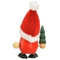 Floristik24 Gnomos de natal gnomos decorativos madeira vermelho verde Alt.10,5/12cm 6 peças